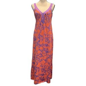 Boden Colorful Floral Print Summer Maxi Dress 8 Regular